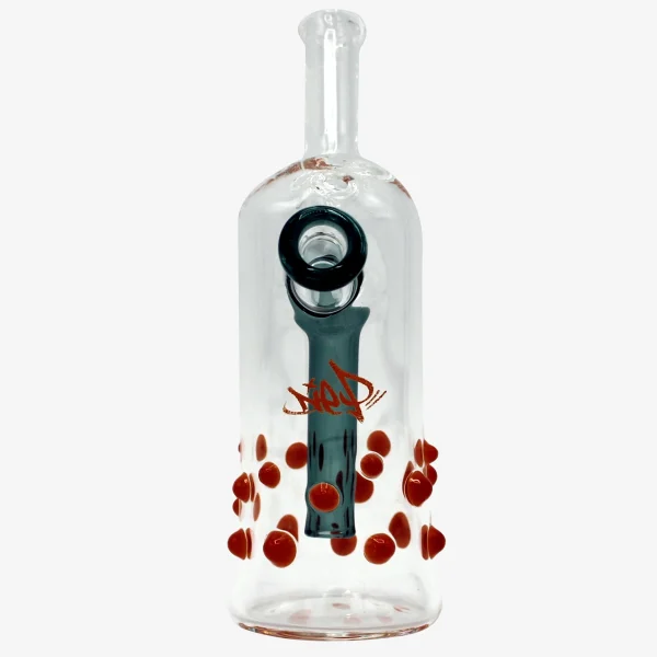 Freaky Bubbler Die P Joint Bubbler "Ganja Vibe" - Türkis-Orange von vorne