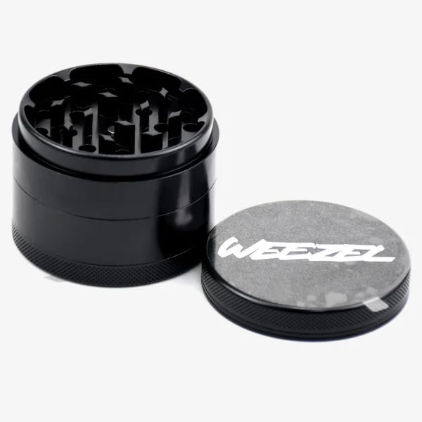 Keramik Grinder in schwarz, offen, stehend