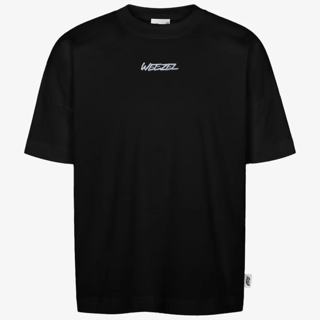 WEEZEL Oversized Shirt Schwarz, von vorne