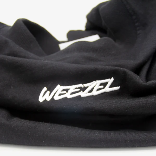 Schwarzes Oversized T-Shirt, WEEZEL. Logo Detail