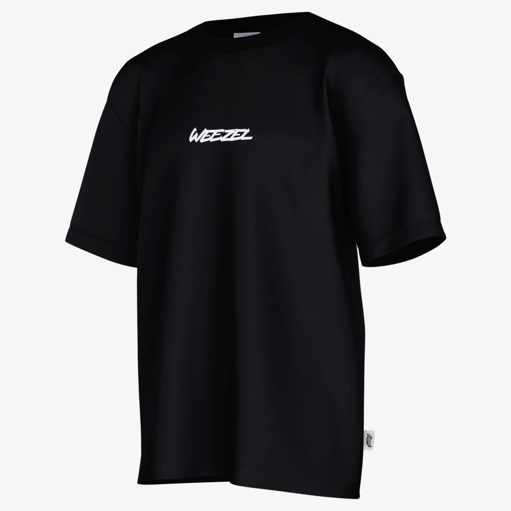 WEEZEL Oversized Shirt Schwarz, schräg