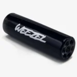 WEEZEL Flow Tip Spiralfilter Midnight Smoker in schwarz weiß, seitlich-schräge Ansicht