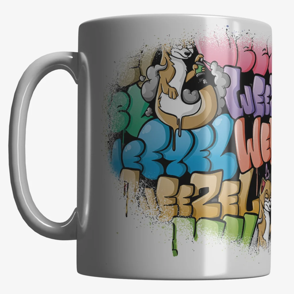 Graffiti Freewall Tasse von der Seite