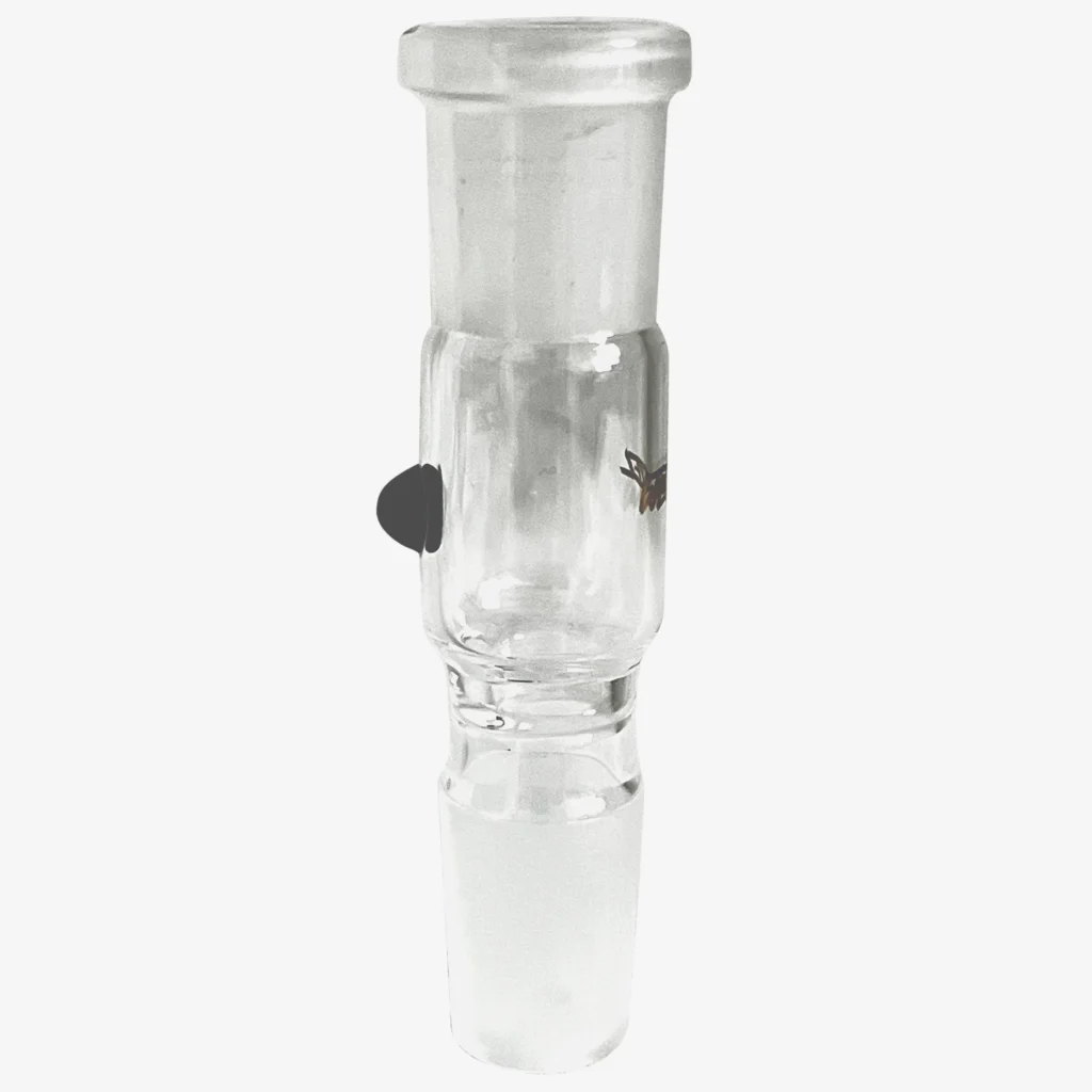 Bong Aktivkohle-Adapter, NS19 (18,8) Schliff, Goldlogo, schwarze Perle