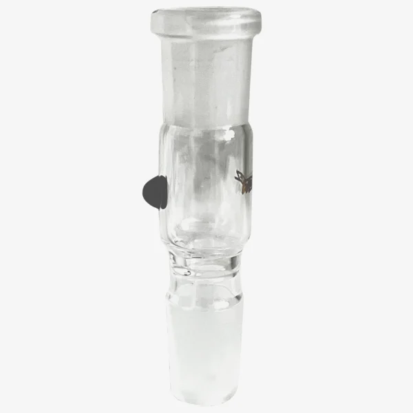 Bong Aktivkohle-Adapter, NS19 (18,8) Schliff, Goldlogo, schwarze Perle