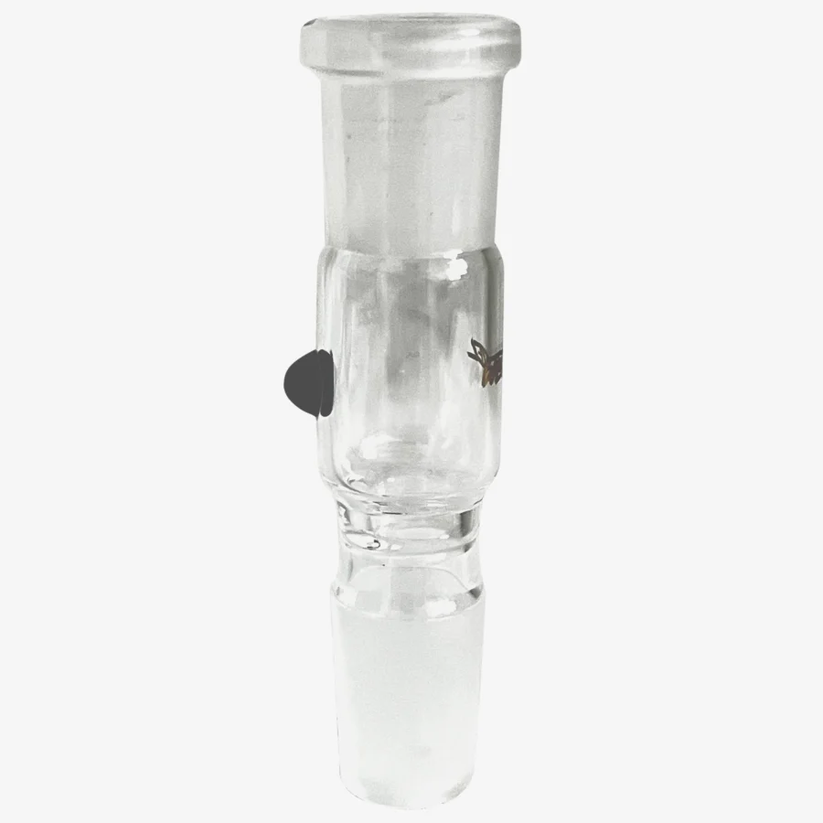 Bong Aktivkohle-Adapter, NS19 (18,8) Schliff, Goldlogo, schwarze Perle