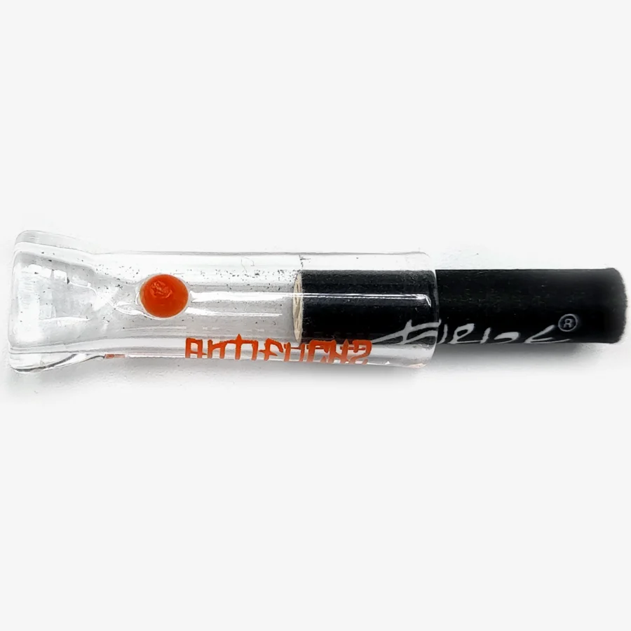 Antifuchs Glas Mundstück für Joints, klarglas, mit Purize Filter von oben