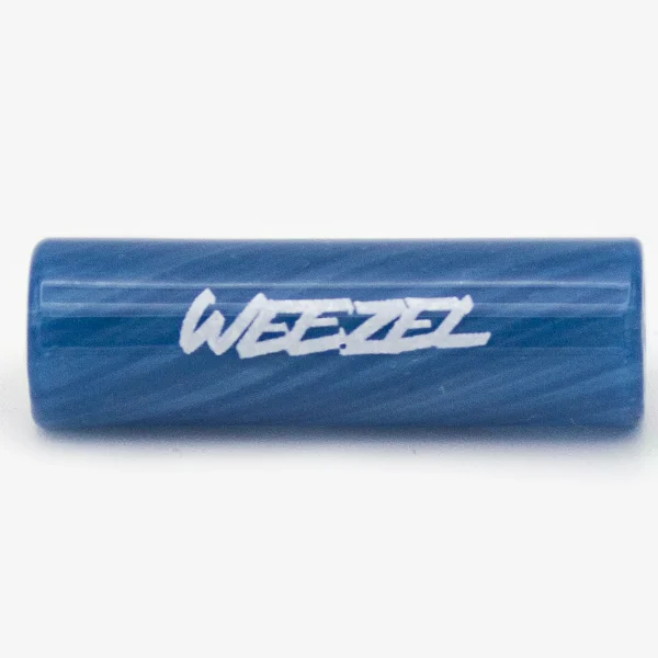 Blauer WEEZEL Flow Tip, mit weißem Logo, seitlich