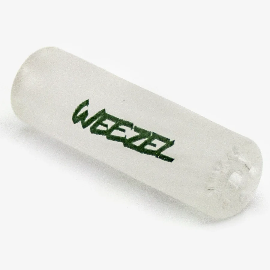 Original WEEZEL Flow Tip, sandgestrahlt, mit grünem Logo, schräge Ansicht