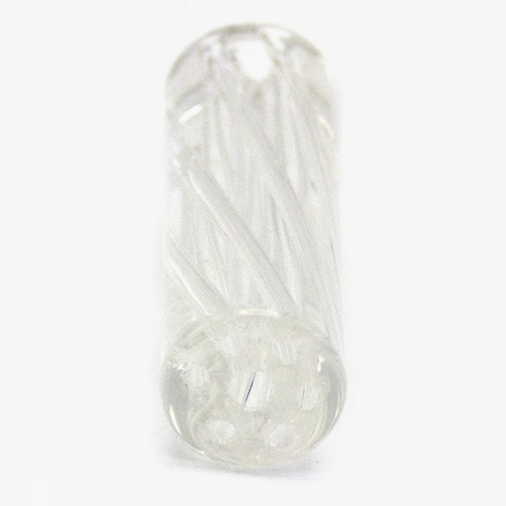 WEEZEL Flowtip Klarglas weißes Logo, von vorne