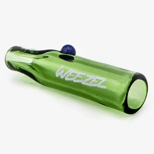 WEEZEL Glas-Tip "Haze Maze" in grün mit lila Perle, aus der Strain Hunter Kollektion, Innenansicht