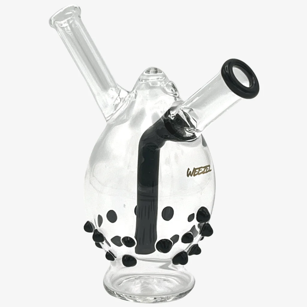 WEEZEL Joint Bubbler "Beastie Bubbler" mit 22K Gold Logo - Schräge Ansicht
