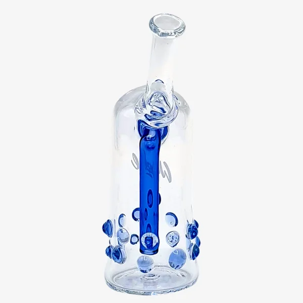 Der originale Freaky Bubbler Joint Bubbler in Blau von hinten