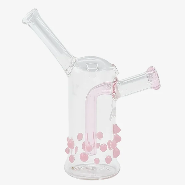 Der originale Freaky Bubbler Joint Bubbler in Rosa von der Seite