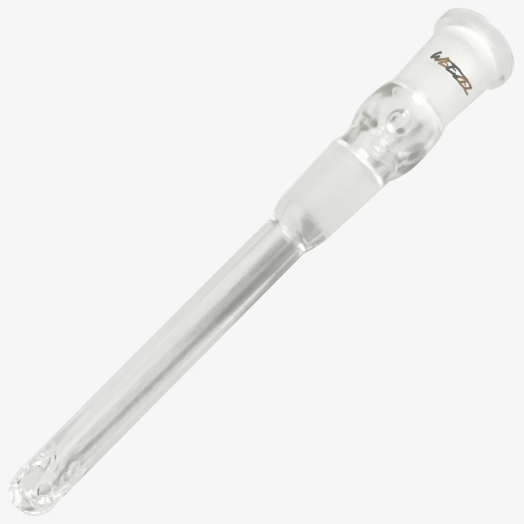 Bong Loch-Diffusor-Shillum, NS19 (18,8) Schliff, Goldlogo, Rollstop-Perle