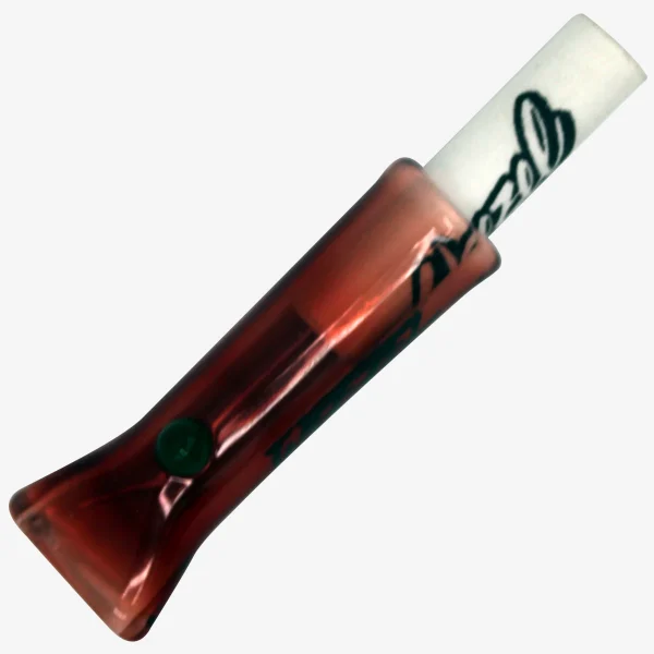 Glas Tip Strawberry Kush in rot grün mit PURIZE Filter von oben