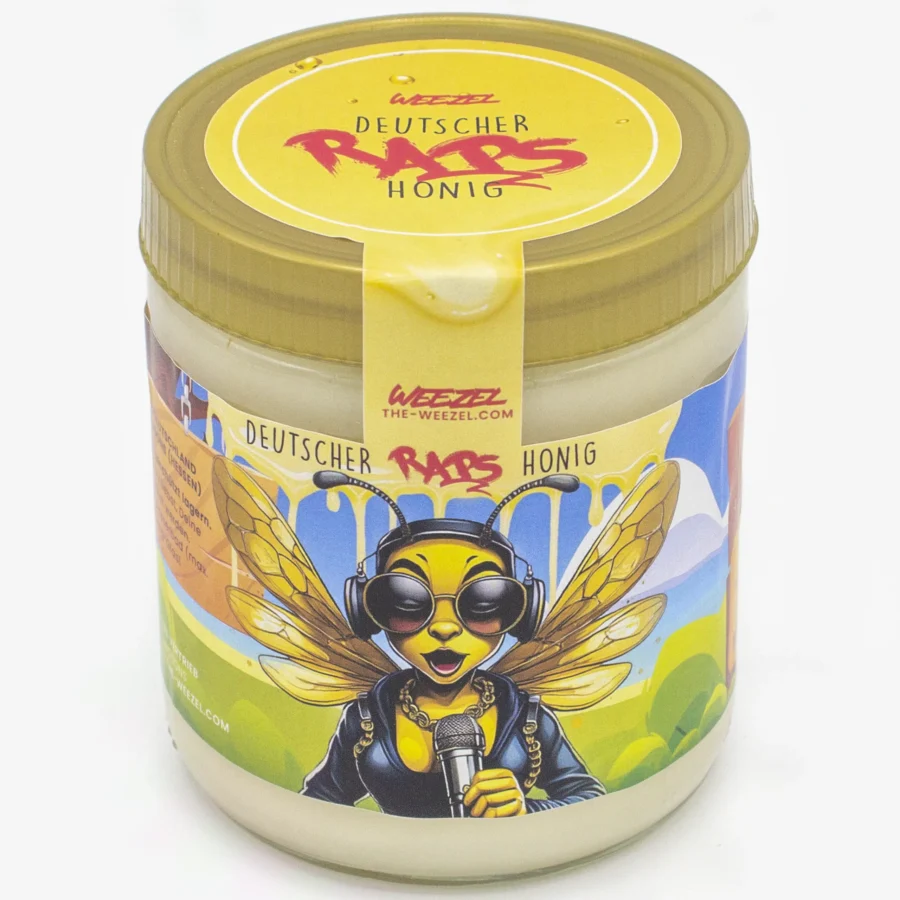 WEEZEL 500g Rapshonig Glas - von vorne