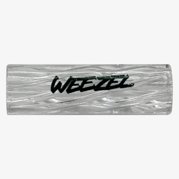 WEEZEL Flow Glas Tip mit grünem Logo von der Seite