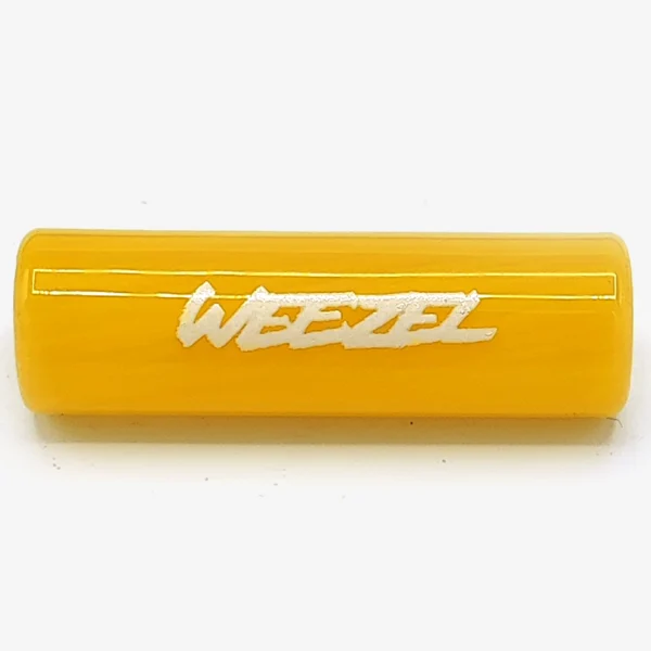 Der gelbe WEEZEL Flow Tip Spiralfilter von der Seite